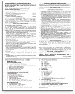Spanish Prescribing Information